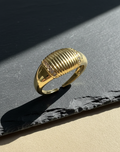 Ribbed Gold Ring